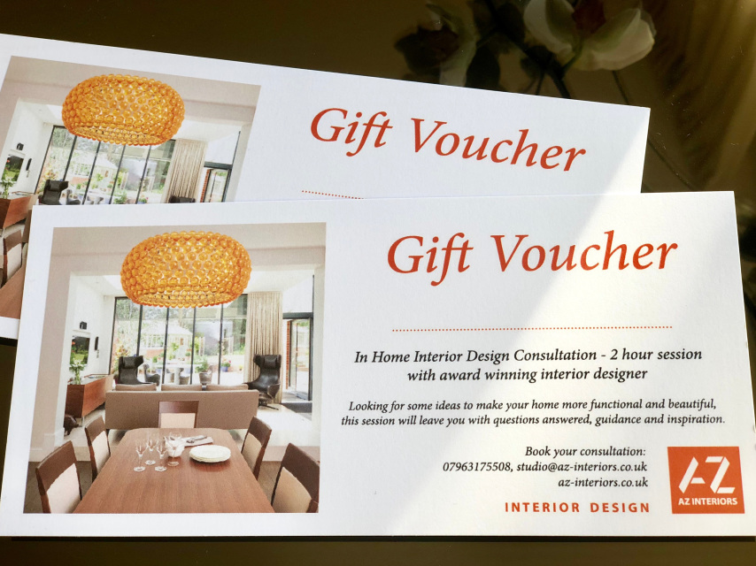 Personalised Gift Voucher Interior Design 2 Hour At Home Consultancy In Cambridge