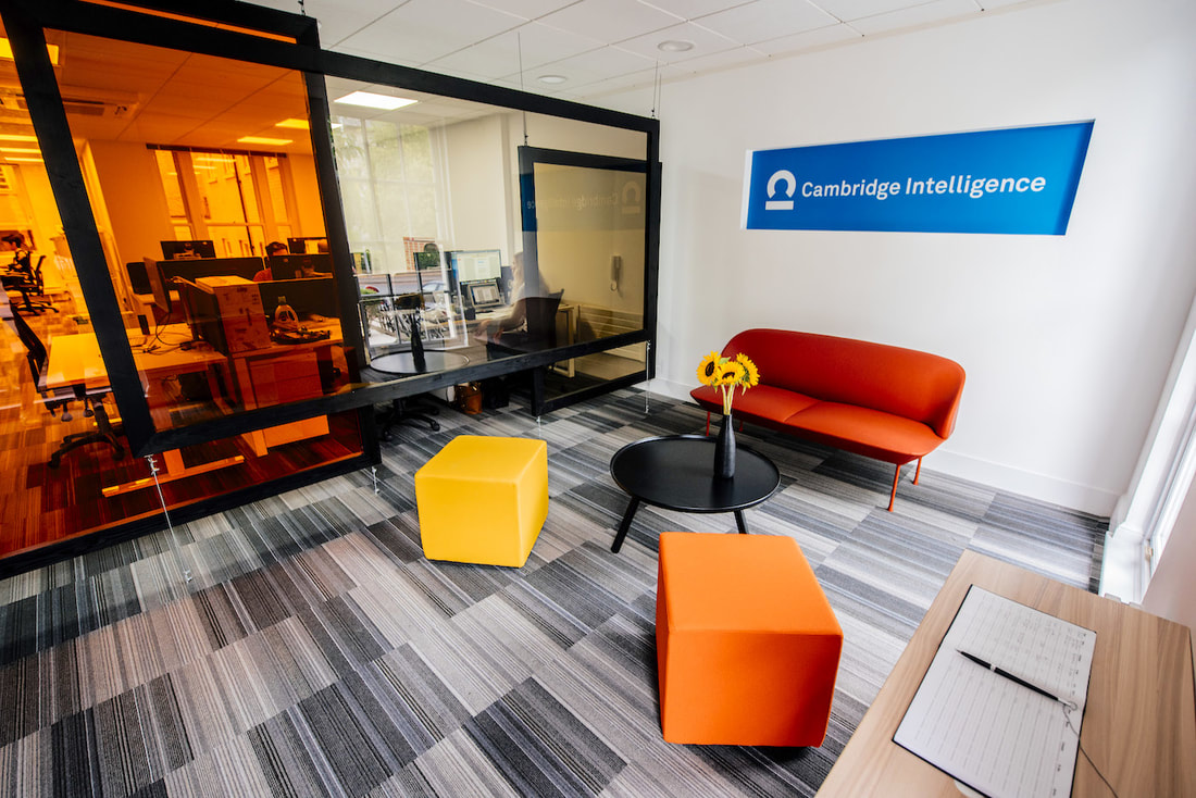 Office interior design - Reception area for Cambridge Intelligence