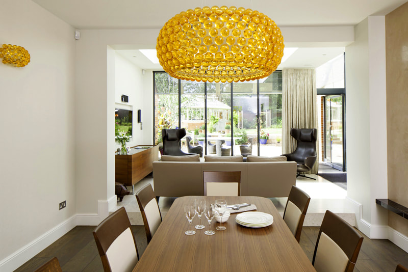 Modern living and dining room interior design